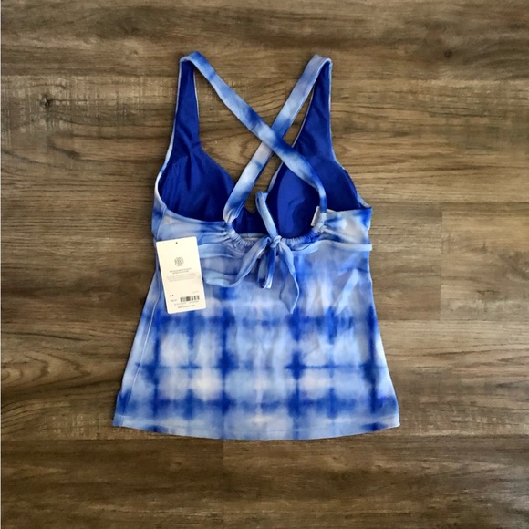HP 💕 BOGO NWT Athleta Plunge Tankini A-C Blue Tie Dye - Picture 6 of 12